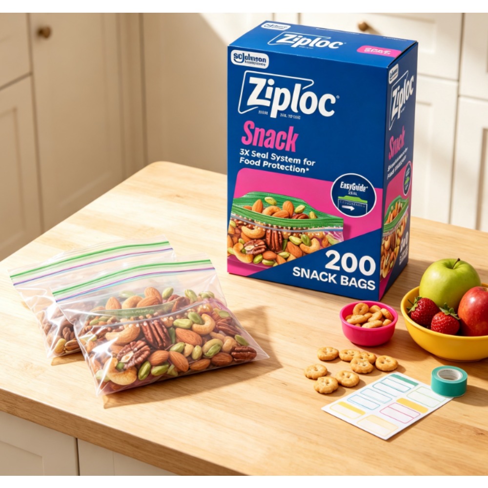 Food Snacks Brands - Ziploc ® Kantong Makanan Ringan Bermerek