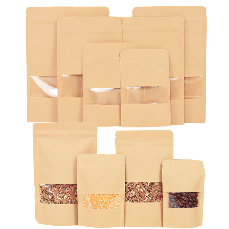 Food Like Snacks - 20/50 buah kertas Kraft kantung berkunci