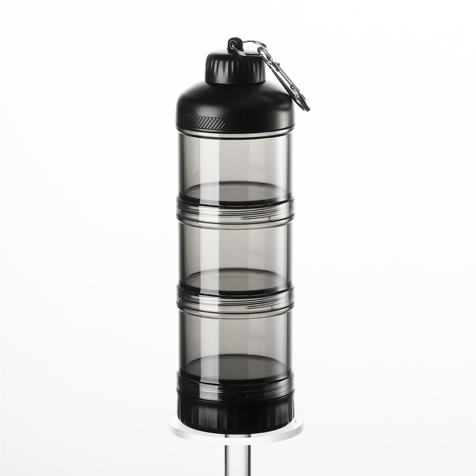 Food Protein Snacks - Kotak Dispenser Bubuk 3 Lapis Portabel,
