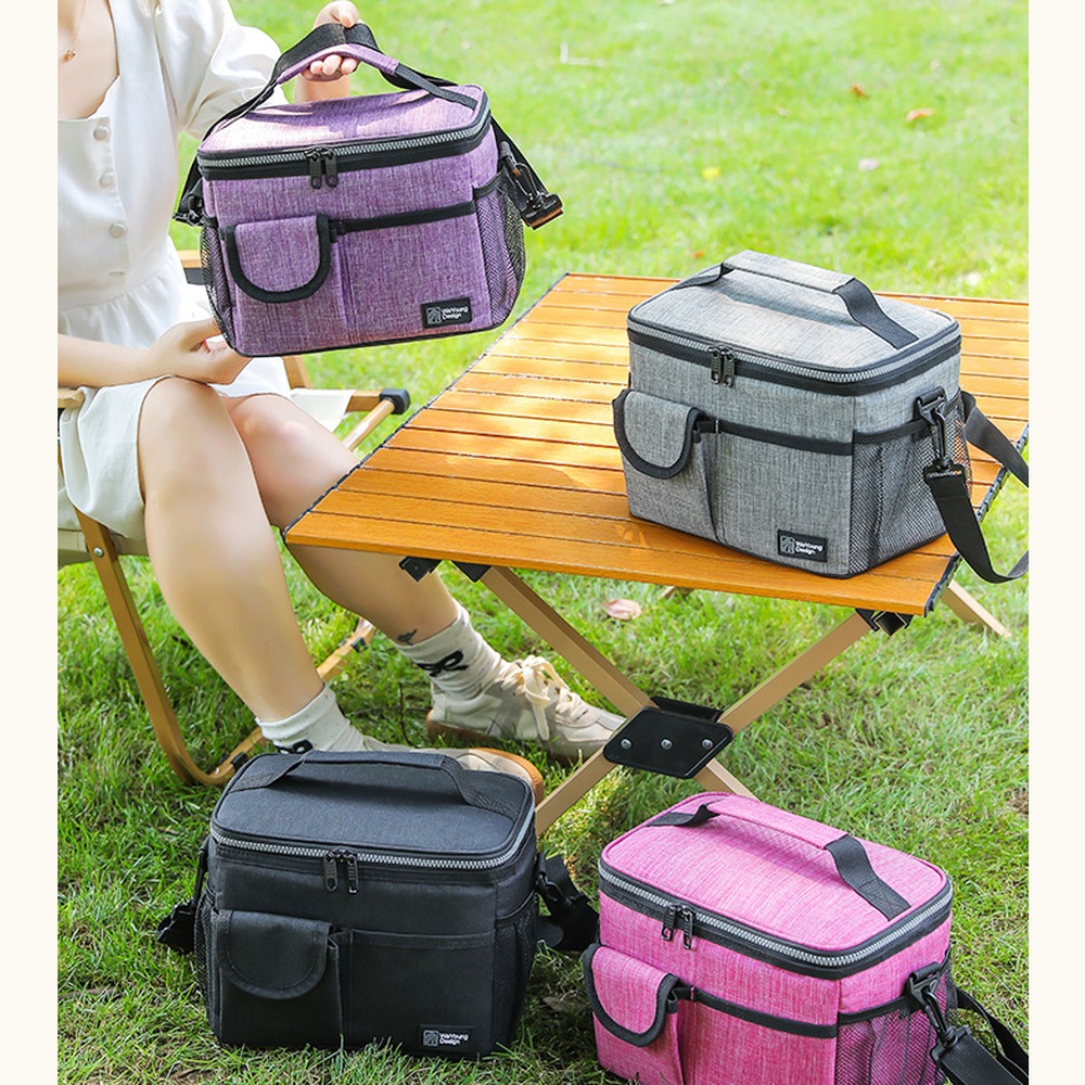 Tas Pendingin Berlapis Ganda M - Food Snacks For Camping ulasan dan harga