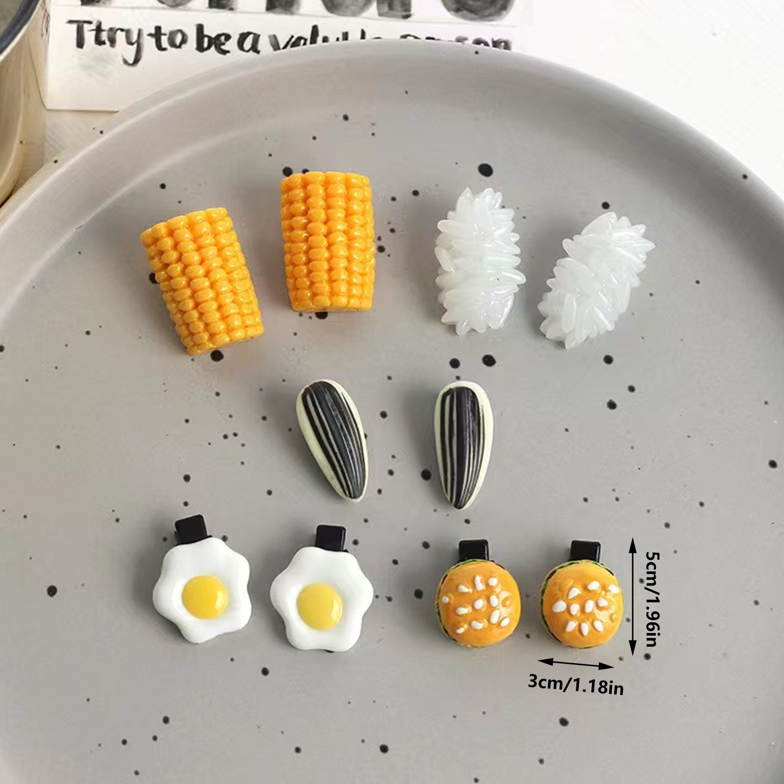 Set Jepit Rambut Mini Bentuk M - Food Like Snacks ulasan dan harga