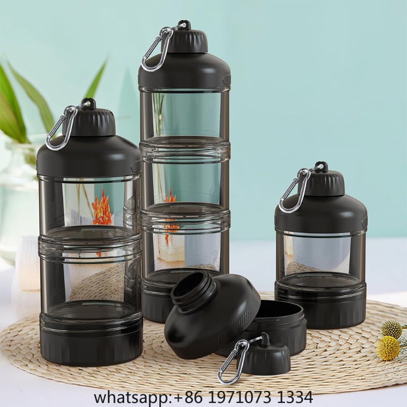 Kotak Dispenser Bubuk 3 Lapis  - Food Protein Snacks ulasan dan harga